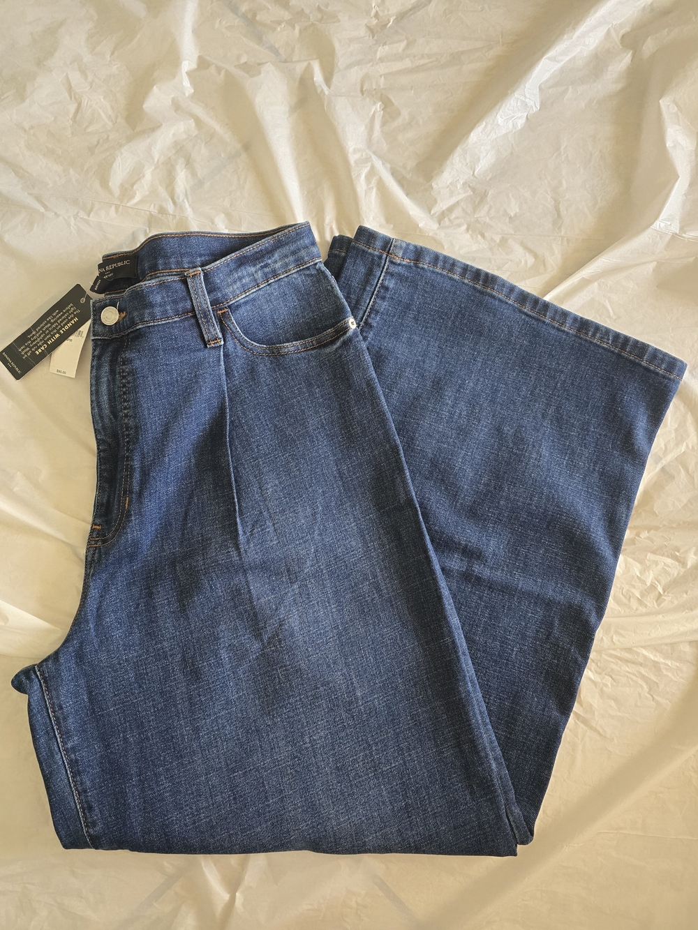 Banana Republic Dark Blue Wide Leg Jeans - Picture 6 of 6